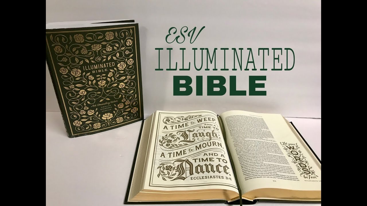 ESV Illuminated Bible Review Green Hardcover