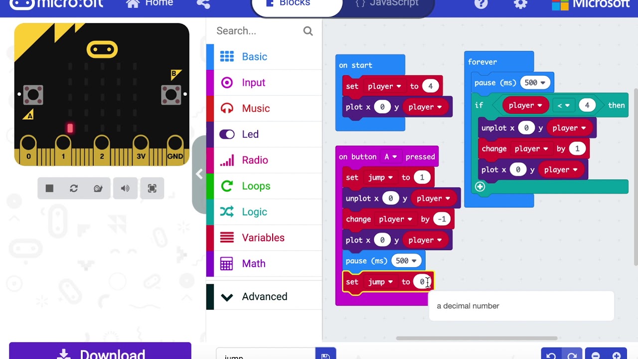 micro:bit #7 Jumping Game