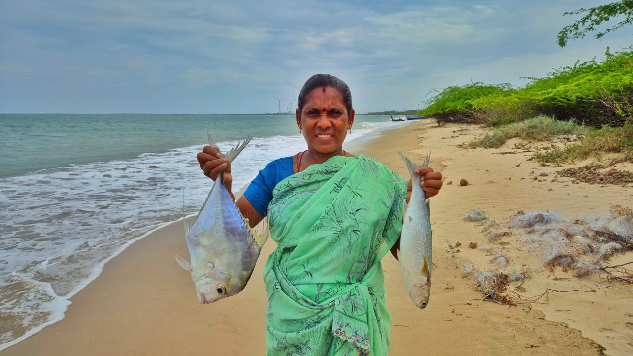 கண்ணாடி பாறை மீன் பொரியல் செரையா மீன் புளி அவியல் செம சாப்பாடு
