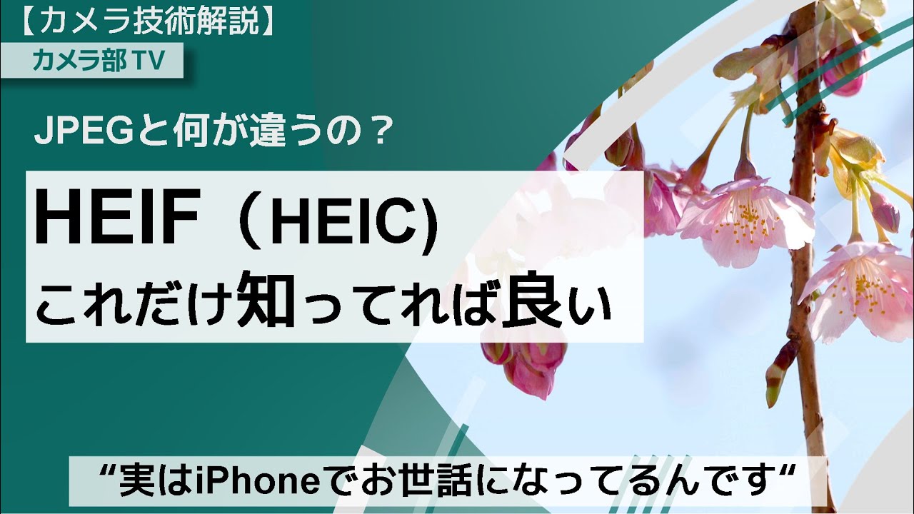 【カメラ技術解説】JPEGと何が違うの？「HEIF(HEIC)これだけ知ってれば良い」～実はiPhoneでお世話になってるんです～