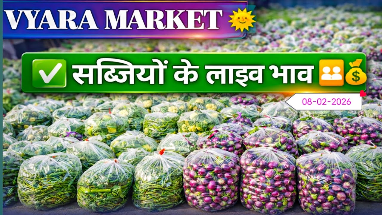 सब्जीयो के LIVE 🎦 भाव 💰 || VYARA MARKET 🌞|| सुबह की हराजी _____