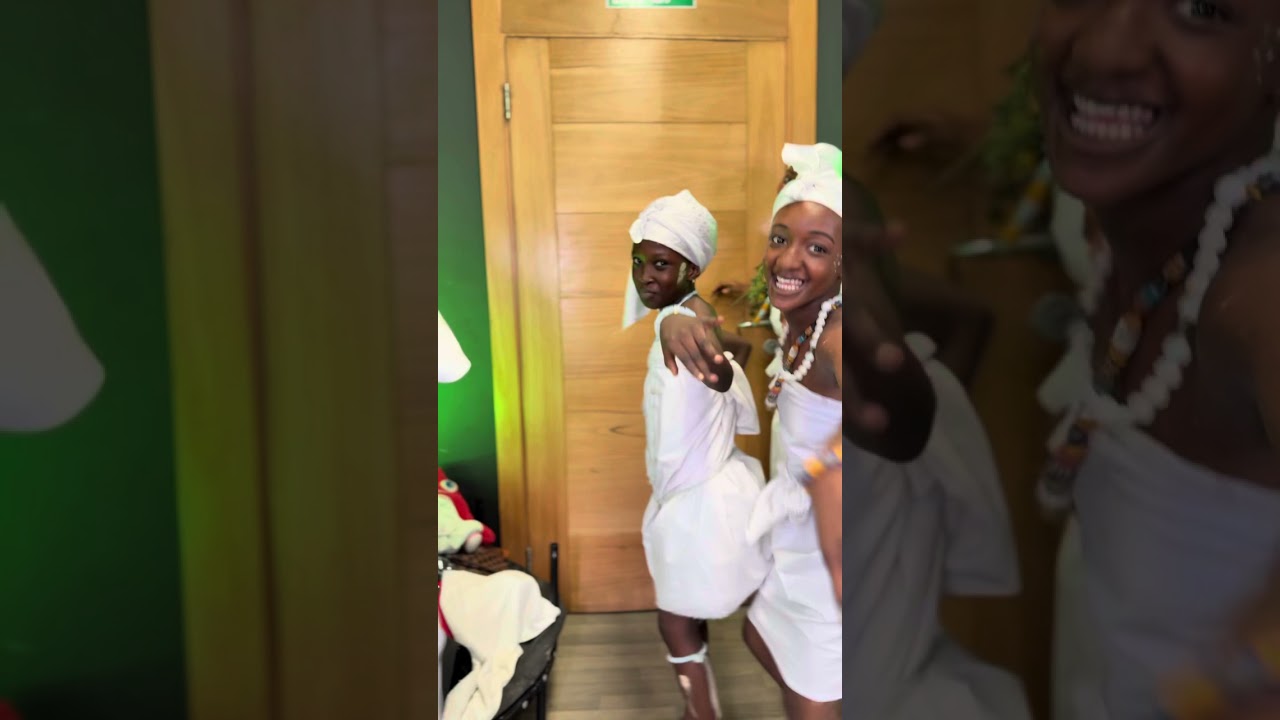 AfroStar Kids Academy learning Kpanlogo Traditional Dance for the first time
