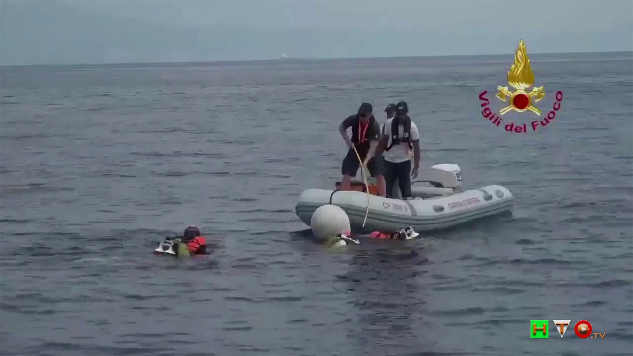 Vigili del Fuoco Genova, Recupero Salma di una sub dal relitto della Haven - www.HTO.tv