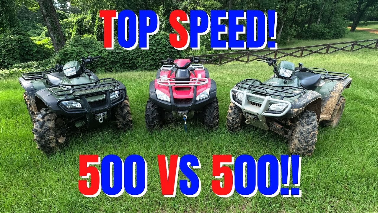 Honda Foreman VS Honda Rubicon!! Top Speed and Drag Race!!!