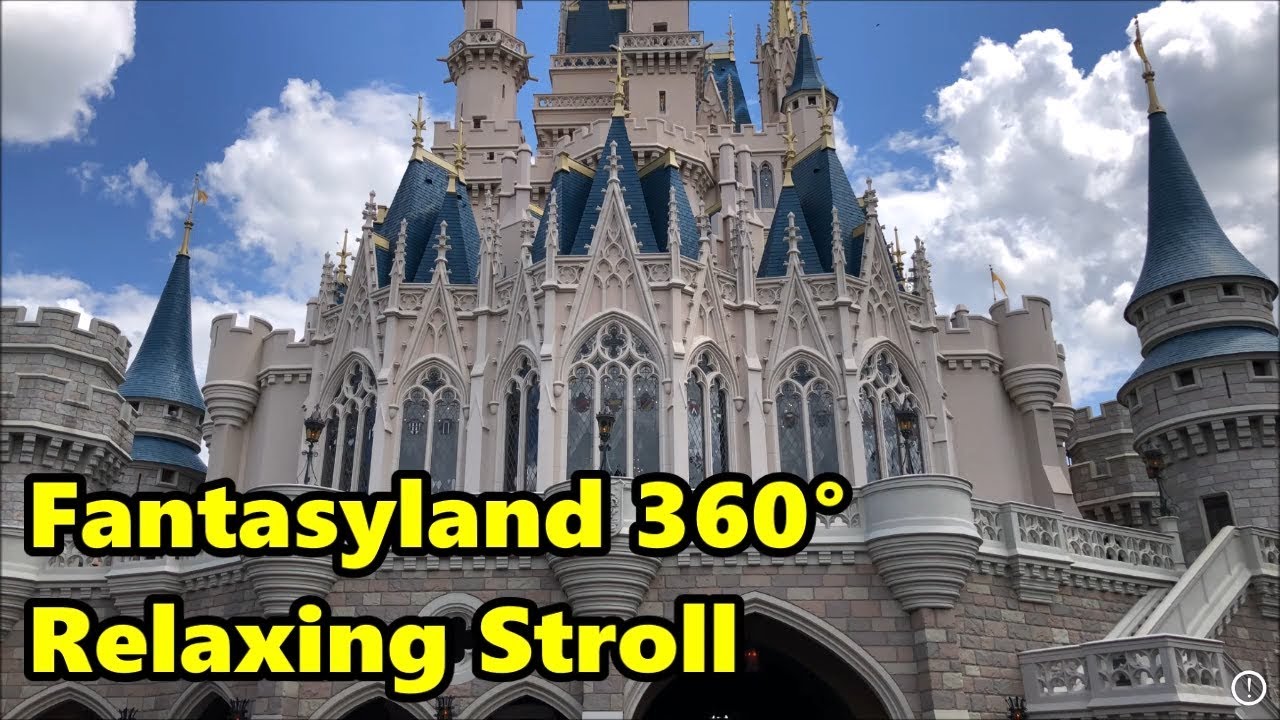 Fantasyland 360° 4K Relaxing Stroll at the Magic Kingdom - Walt Disney World