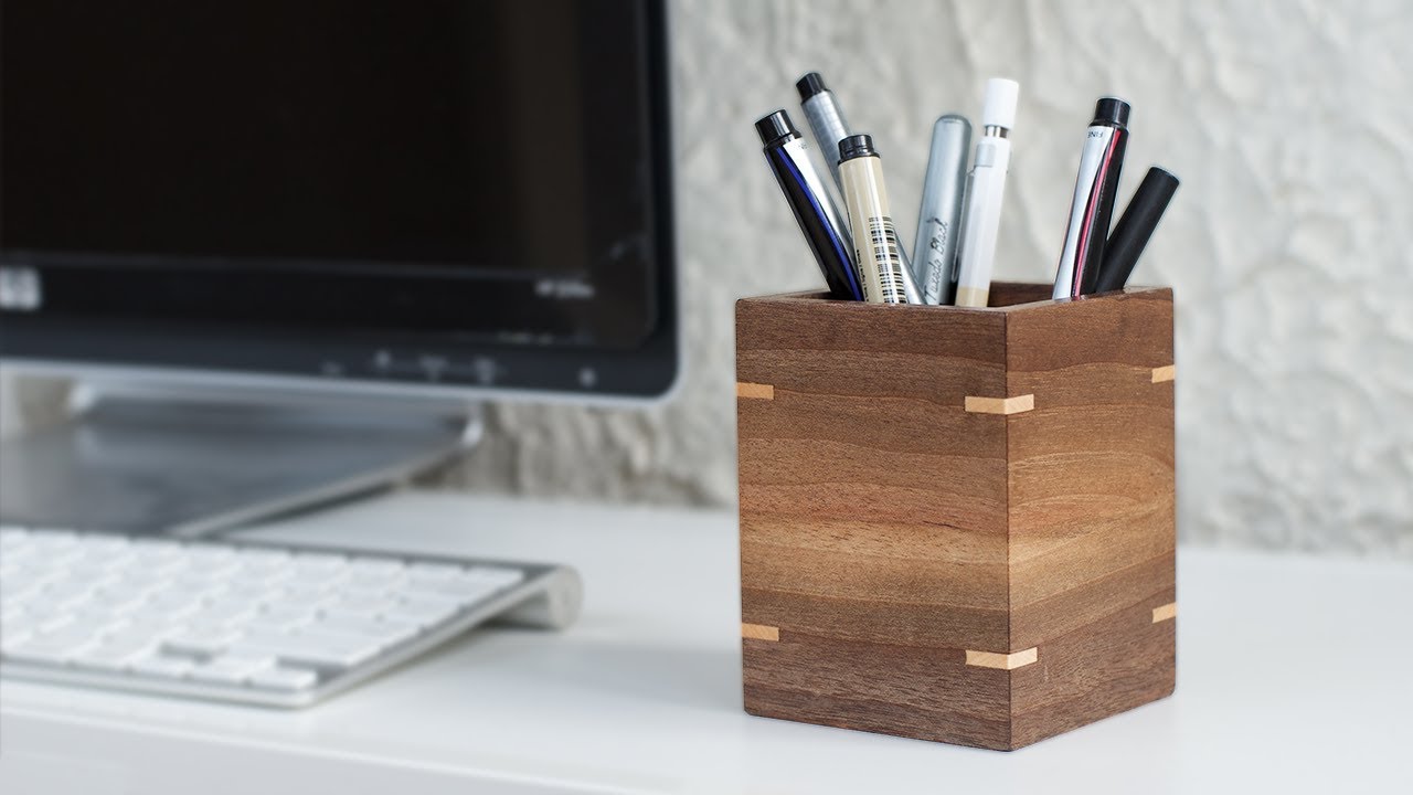 Making A Modern Walnut Pencil Holder