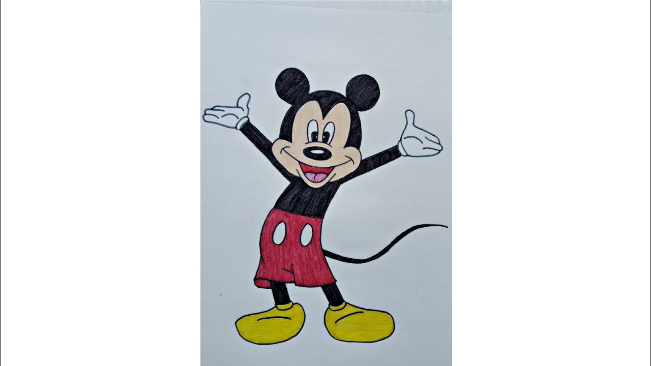 How to draw Mickey Mouse. 
