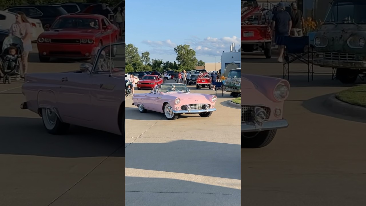 Classic Pink Ford Thunderbird At Sanders Car Show! #car #ford #thunderbird #classiccar
