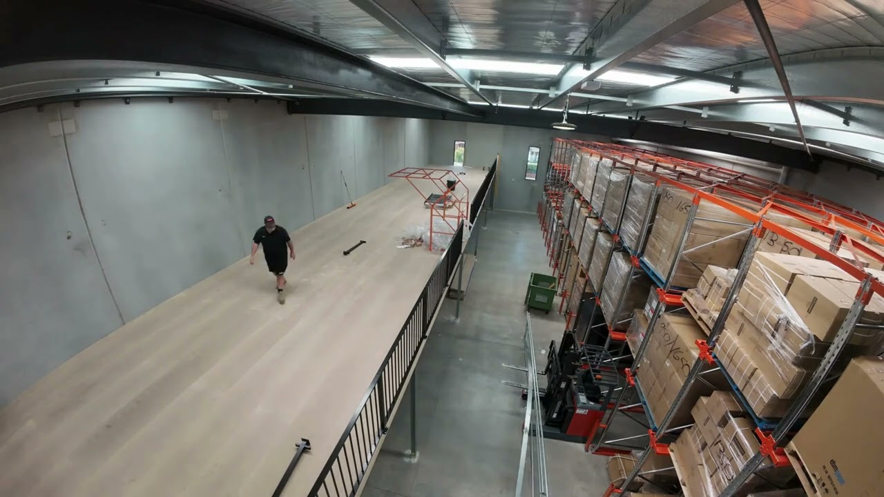 Mezzanine Floor Installation Time-Lapse: 150m² Warehouse Expansion in 4 Days | Erect-A-Rack