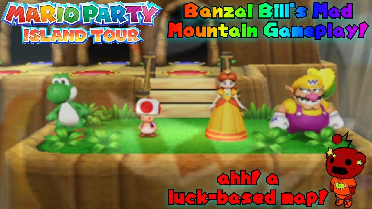 Mario Party Island Tour Banzai Bill's Mad Mountain Gameplay!