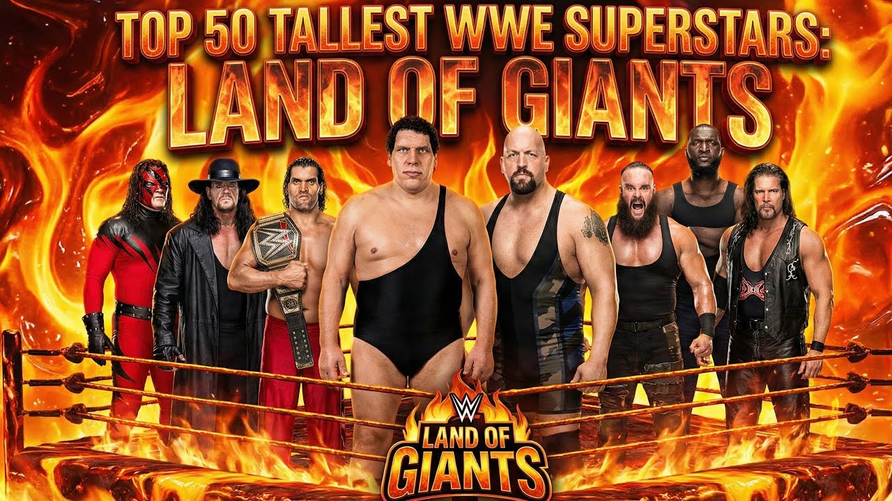 Top 50 Tallest WWE Superstars of All Time ( Ranked ) | LAND OF GIANTS