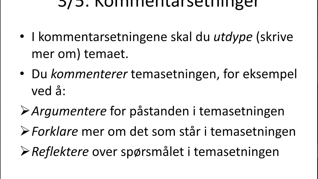 Lage gode avsnitt, del 1