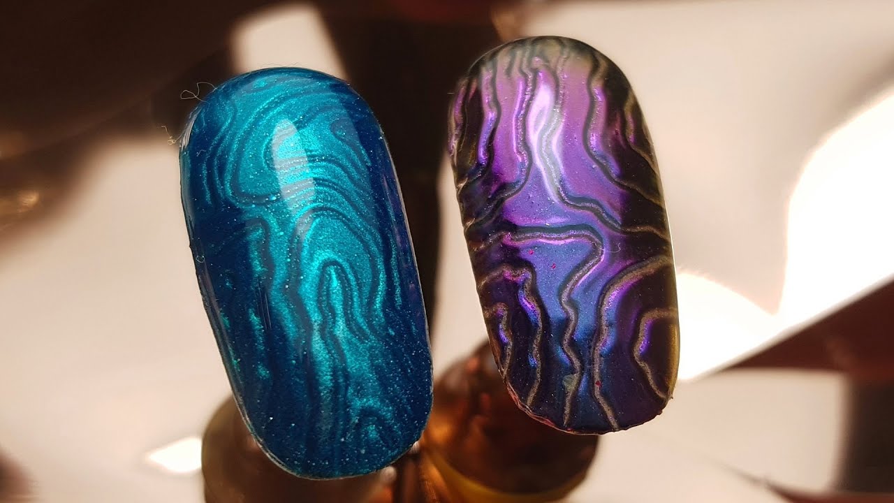 Efekt kreski || Mirror effect on the nails