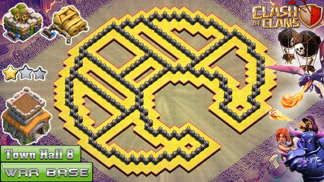 NEW EPIC Clash of Clans Town Hall 8 (TH8) War Base 2018 !! TH8 Base [TROLL] – Clash of Clans