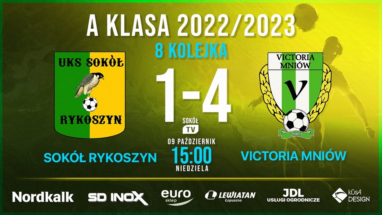 Sokół Rykoszyn - Victoria Mniów kolejka 8 2022/2023