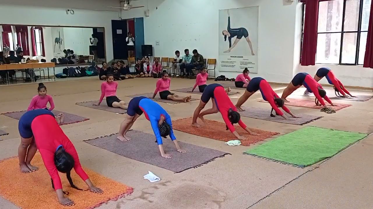 A Division women PU INTER COLLEGE YOGA TURNAMENT
