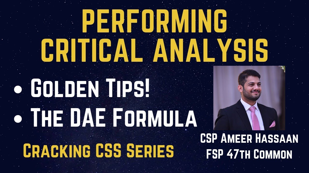 Performing Critical Analysis in CSS Exams