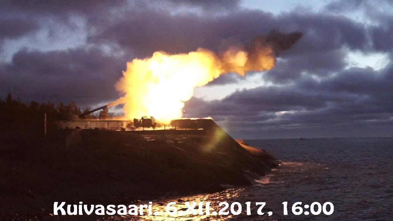 Kuivasaari 305 mm gun shooting 6.XII.17