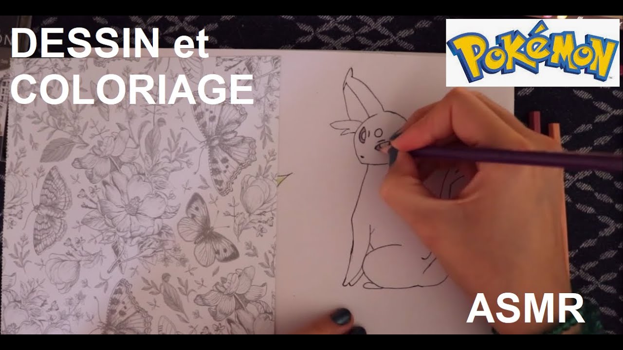 ASMR français - Dessin et coloriage : Mentali (Pokémon)