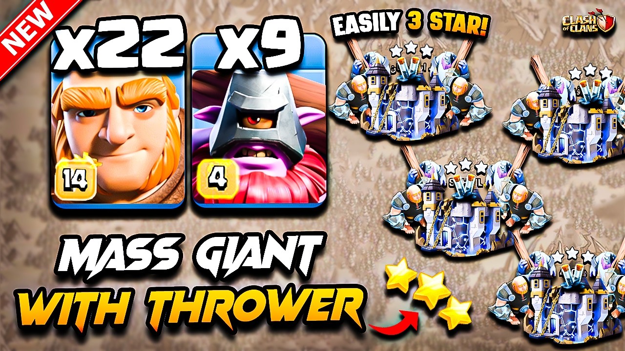 Unstoppable!! GIANT Attack With THROWER Town Hall 18 | Best TH18 Attack Strategy With GIANT THROWER
