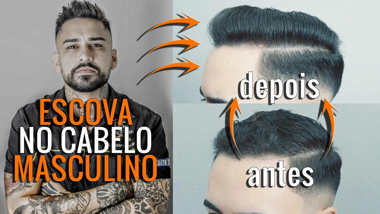COMO FAZER ESCOVA NO CABELO MASCULINO - AULA GRÁTIS
