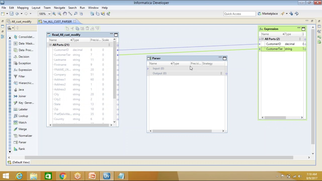 04. Informatica data quality Parser and standardizer transformation.