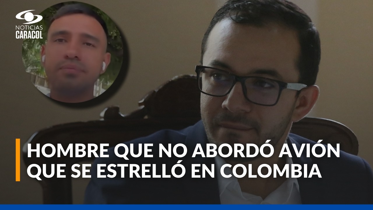 El hombre que se salvó de morir en avión que cayó en Colombia