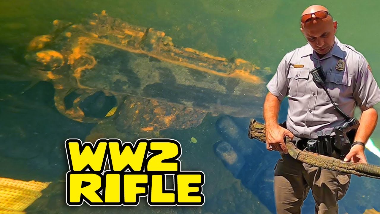 Stolen WWII Military Rifle Found Underwater In River Scuba Diving!