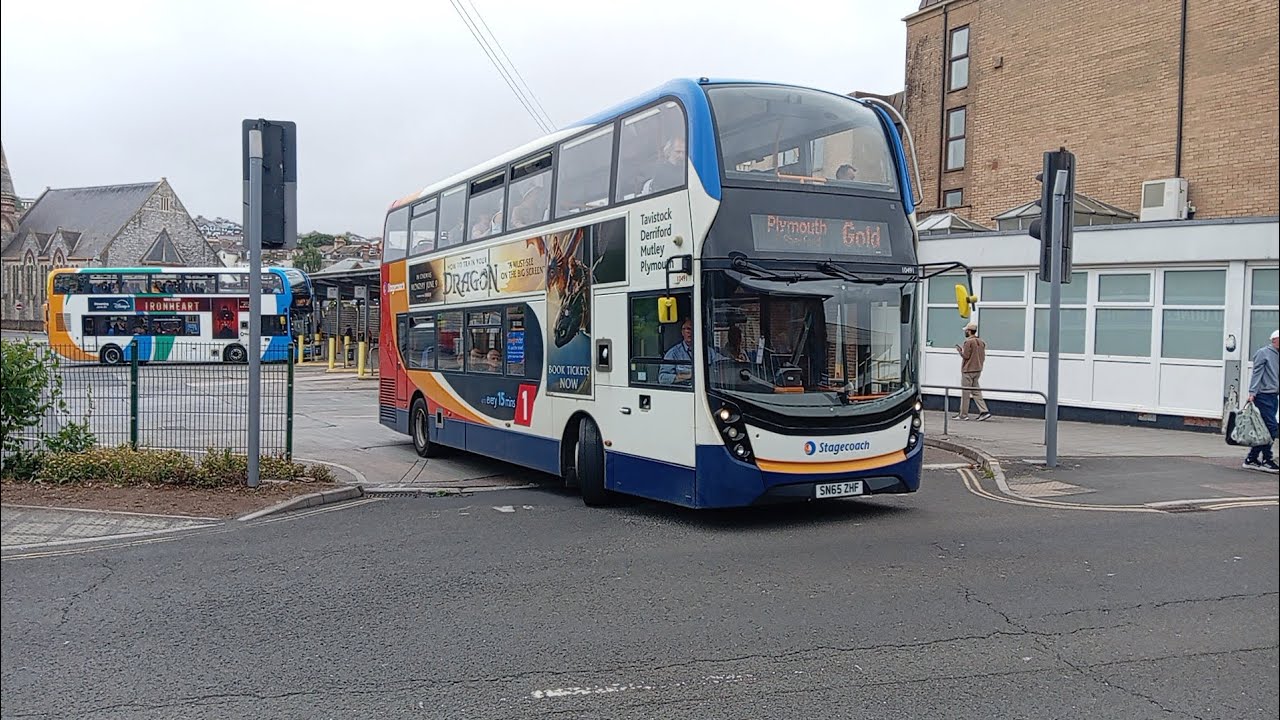 Buses and trains at Paignton