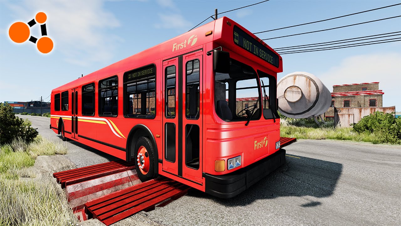 Bus vs Upside Down Speedbump BeamNG.drive | Beamng Crashes TV