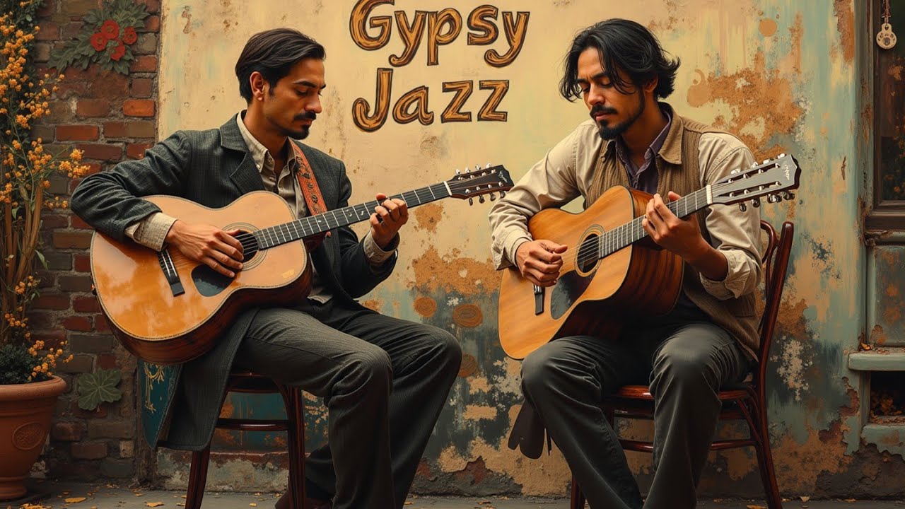Smooth Gypsy Jazz Instrumental Music Acoustic Guitar Duo Relaxing Manouche Vibe 🎸
