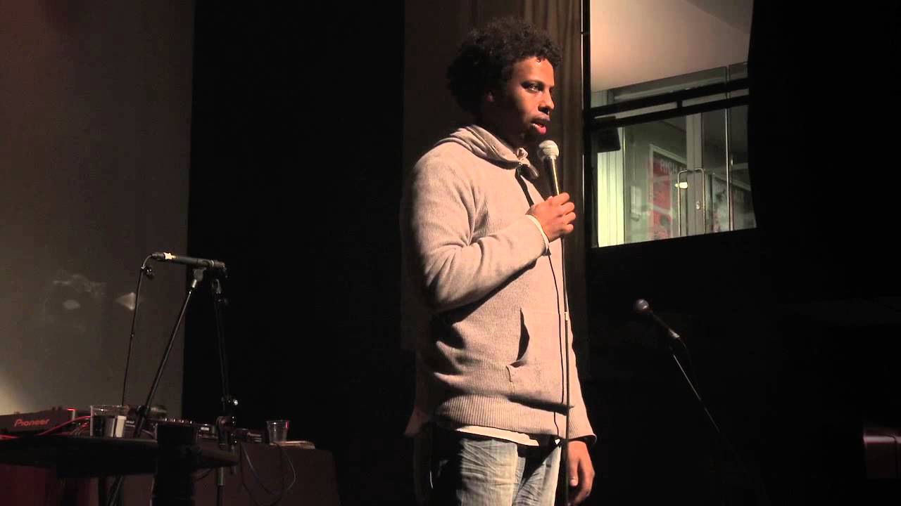 April 2013: Prince Abdi performs a comedy set at London Liming
