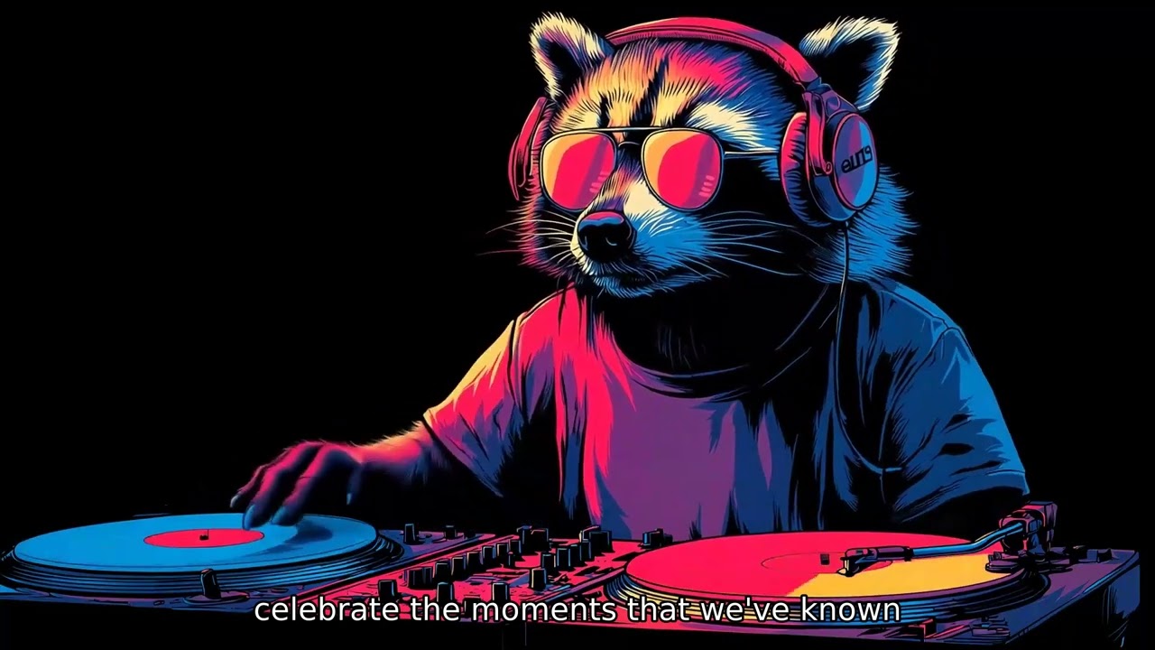 Dance Party Raccoon | Cartoon DJ Vibes
