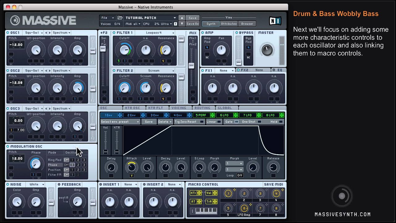NI Massive Drum & Bass Sound Design