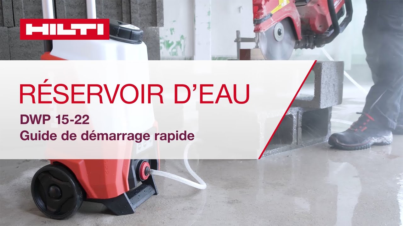 Hilti Nuron DWP 15-22 Réservoir d’eau – Guide de démarrage rapide