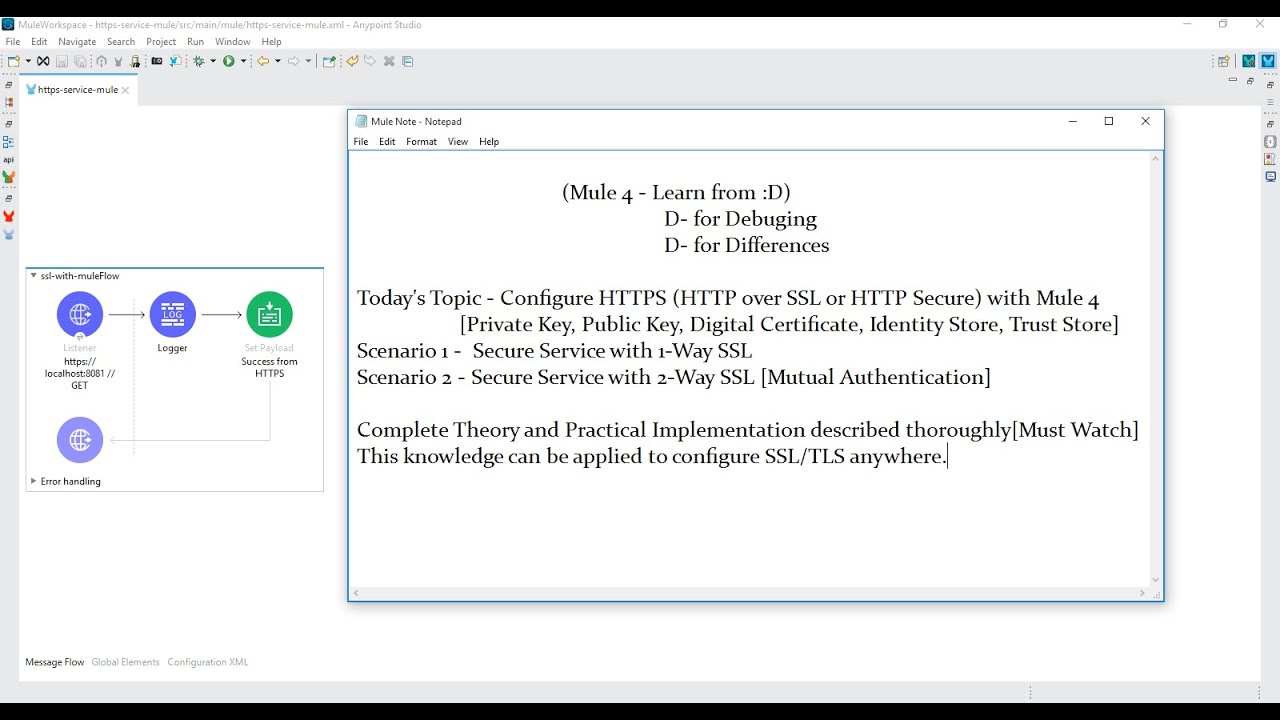 Mule 4 - Configure HTTPS (1-way SSL and 2-way SSL Implementation)