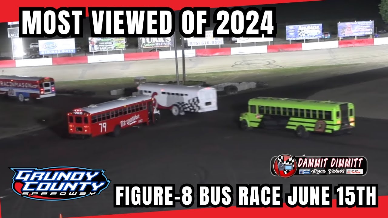 6 15 2024 Grundy County Speedway Figure 8 Bus Race