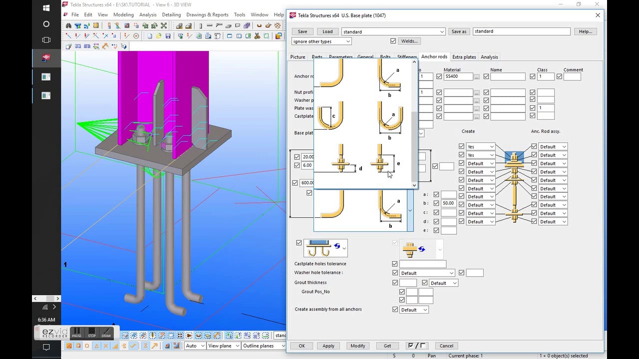 02 Baseplate with Anchor Rod (Tekla V.20)