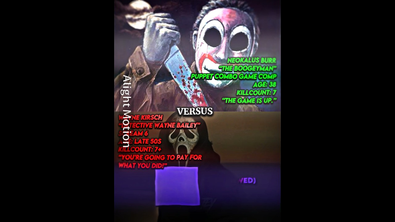 Detective Wayne Bailey/Kirsch vs Neokalus Burr (Scream X Puppet Combo Elimination Wheel) |#scream