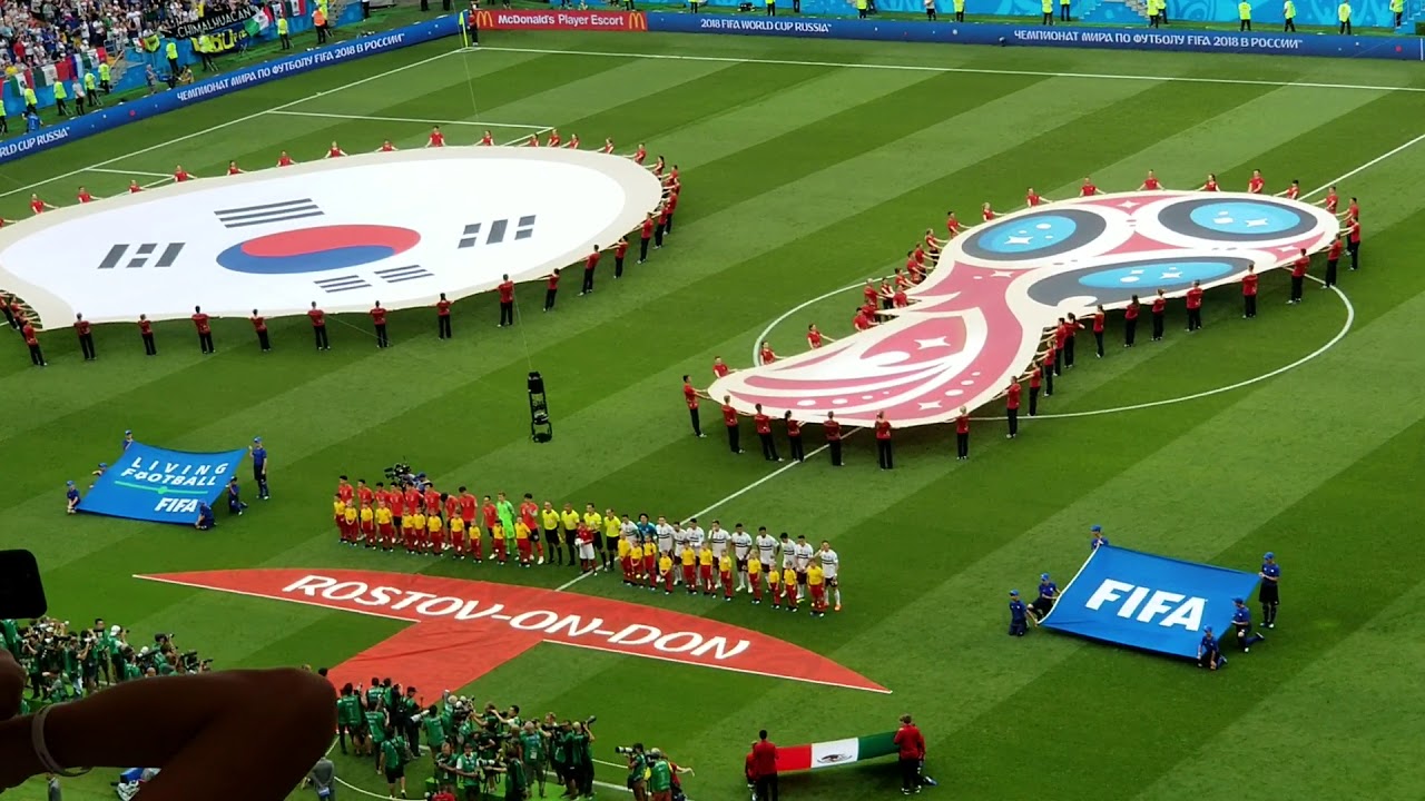 México vs korea en ( ROSTOV-ON-DON) el himno nacional en el mundial de Rusia 2018