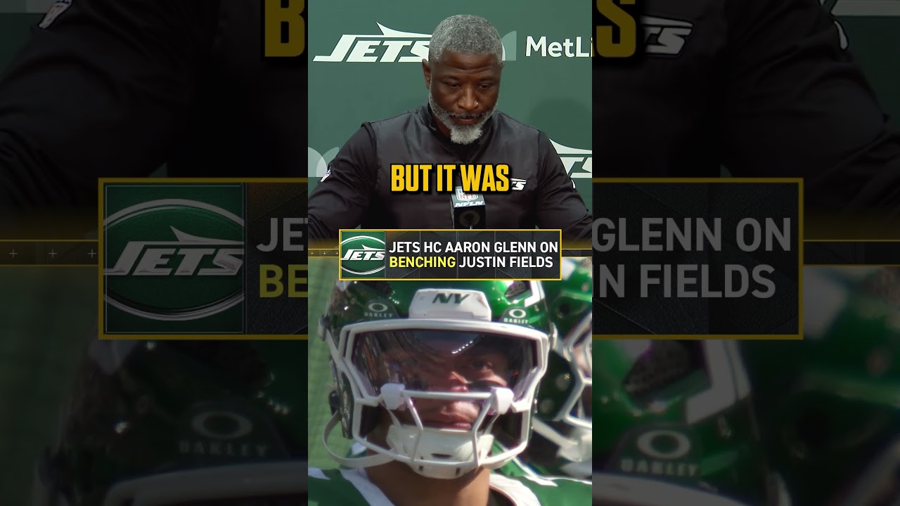 Is there a QB controversy in New York? 👀 #jets #justinfields #aaronglenn #NFL