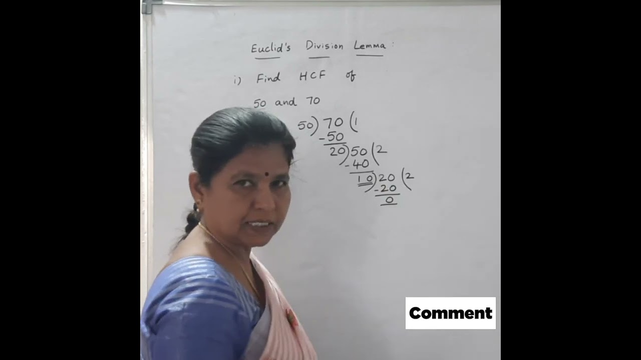 find HCF # real numbers# mathematics # Euclid's division lemma#
