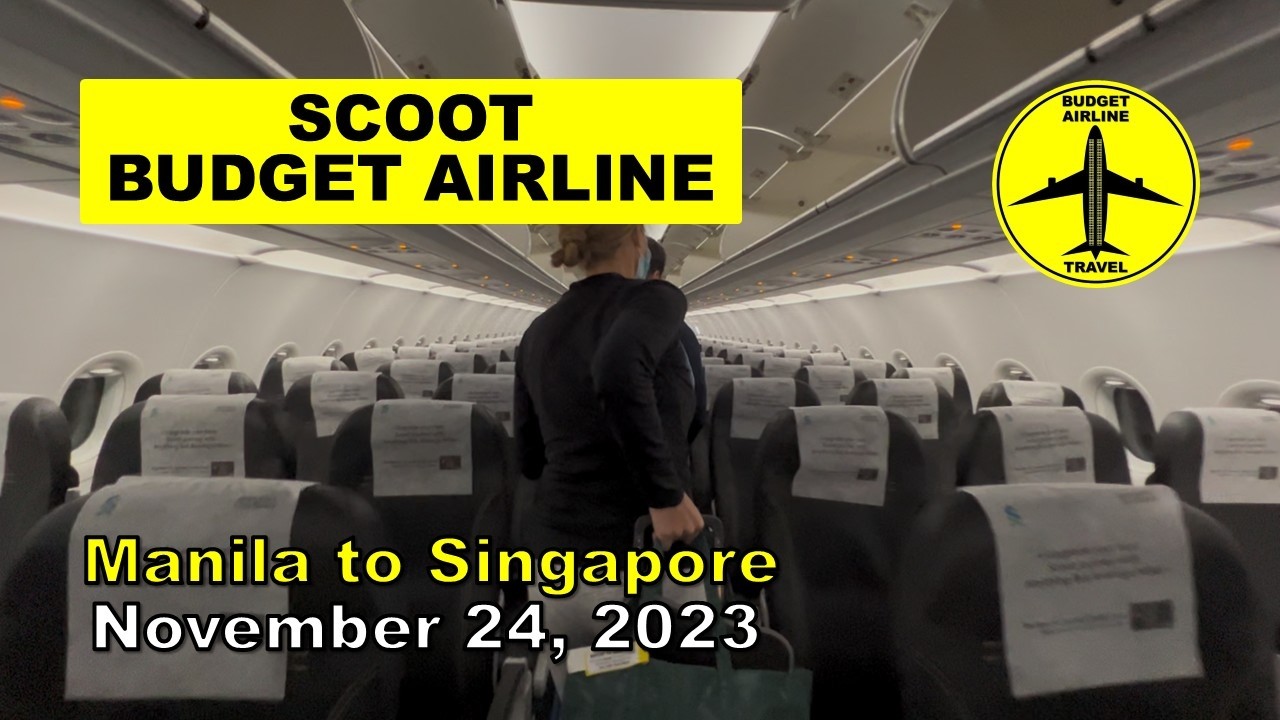 Scoot Budget Airline A321neo Manila to Singapore Nov 24 2023