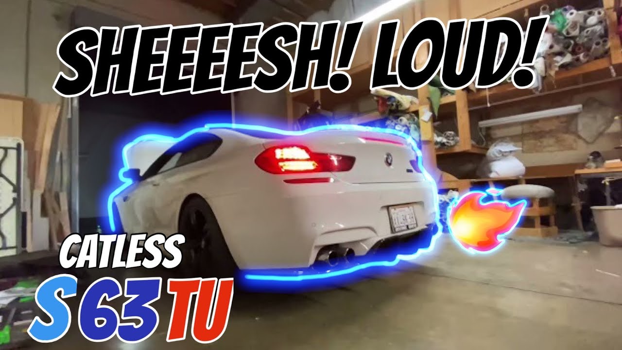 BMW F13 M6 CATLESS EXHAUST DOWNPIPES SOUNDS AMAZING! LOUD TURBO🔥🤌🏽 ( COLD START+ REVS + REACTION )
