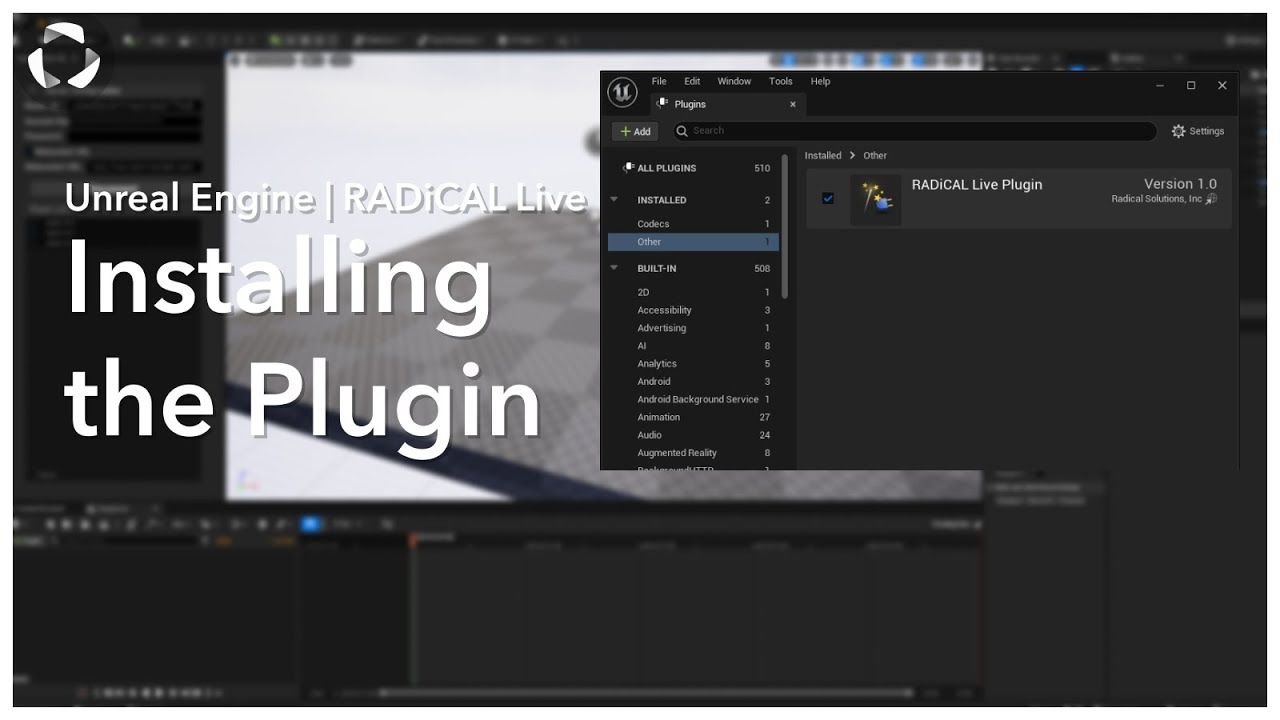 Unreal Engine | RADiCAL Live - Installing the Plugin