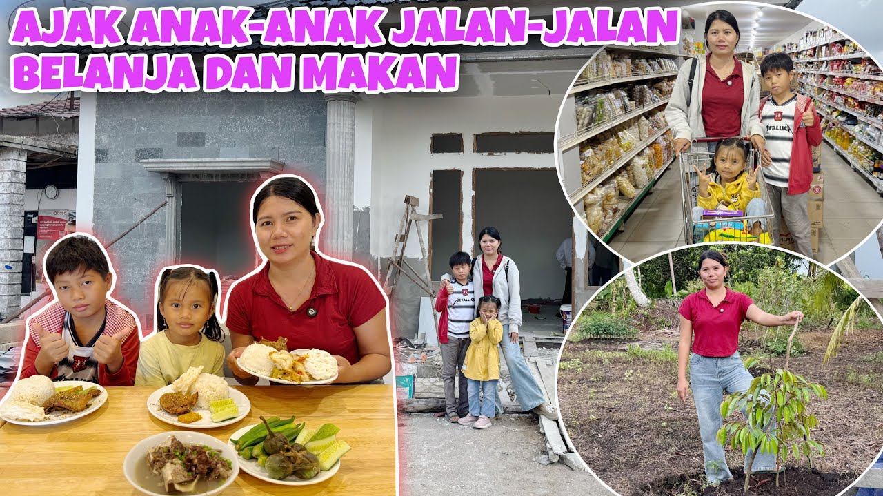 BERSAMA ANAK ANAK LIHAT RUMAH BARU ,LEO SENANG KAMAR NYA SUDAH MAU JADI,LANJUT LIHAT SAYURAN