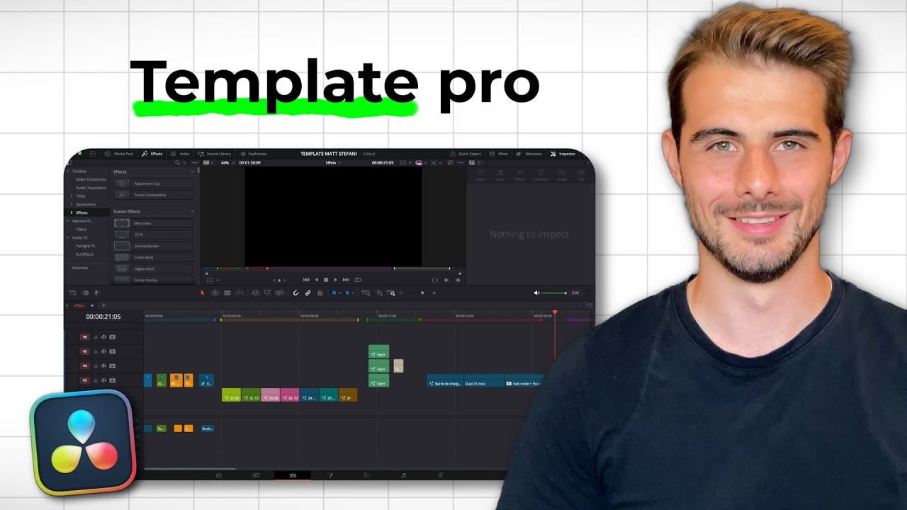 Le MASTER TEMPLATE pour monter 5X plus vite sur DaVinci Resolve