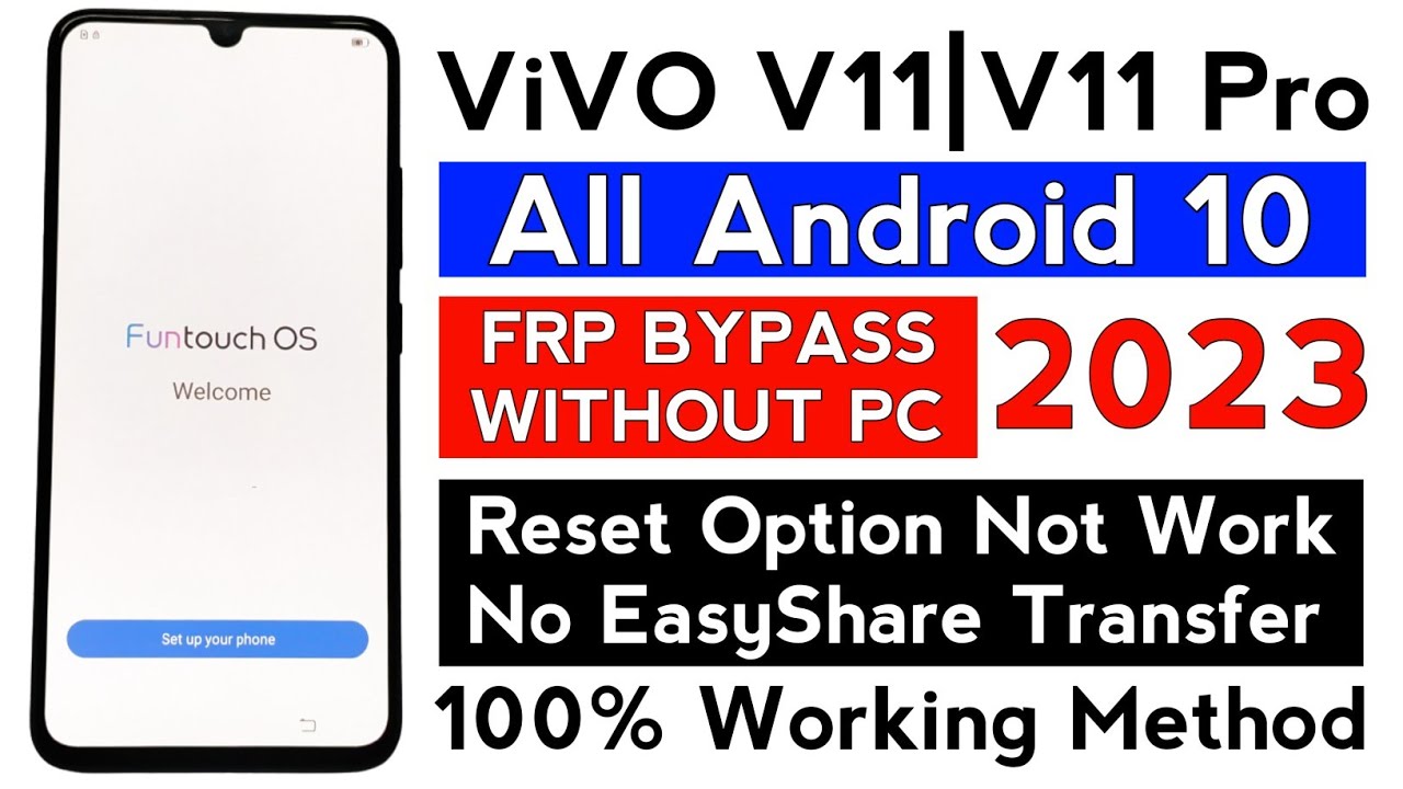 Vivo V11/V11 Pro frp bypass without pc 100% work this trick.