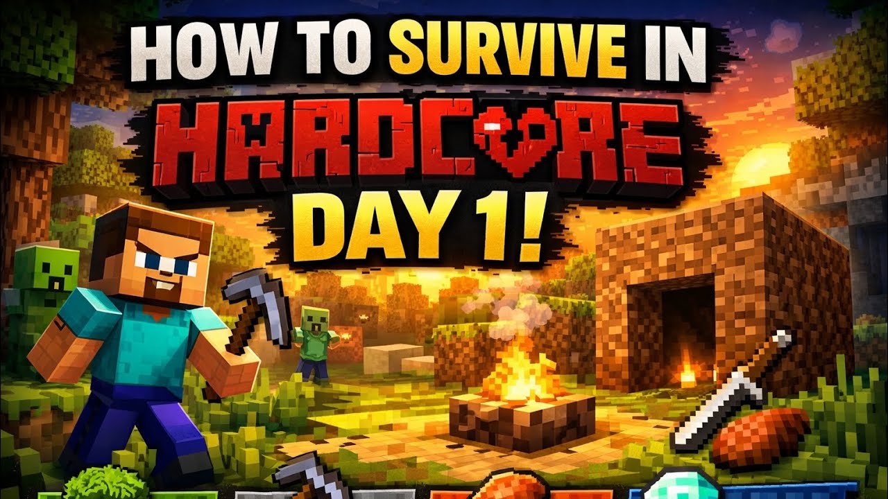 Hardcore Day 1: Best Survival Tips & Tricks in Minecraft