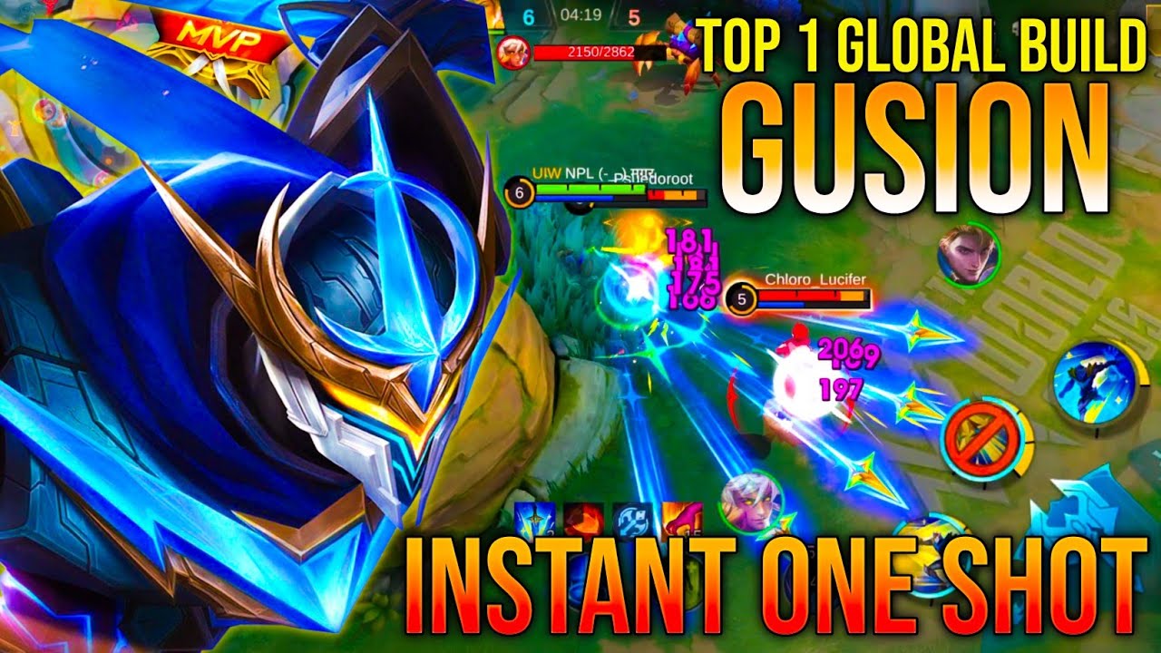 GUSION BUILD TOP 1 GLOBAL  INSTANT ONE SHOT